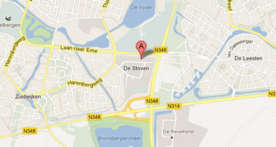 Landkaart Zutphen, klik op de afbeelding om de route te plannen